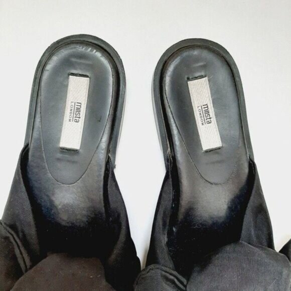 MIISTA London Valerie Sandal Bow Black Sz 36 / US 5.5 - Picture 11 of 13